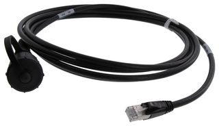 STEWART CONNECTOR 67PAD-030-K Ethernet Cable, Cat6a, RJ45 Plug to RJ45 Plug