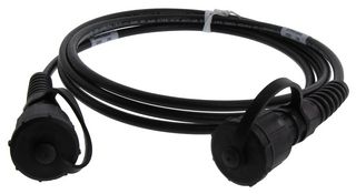 STEWART CONNECTOR 67PPD-020-K Ethernet Cable, Cat6a, RJ45 Plug to RJ45 Plug