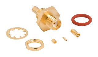 AMPHENOL RF 901-10756 RF / Coaxial Connector, SMA Coaxial, Straight Bulkhead Jack, Solder, 50 ohm, 1.37mm