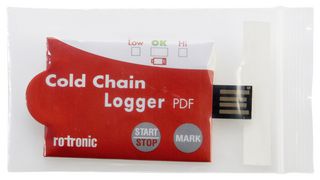 ROTRONIC TL-CC1-10 Data Logger, -30 to 70°C Temp Range, Temperature, 1 Channel, 8192 Samples, USB, LED Indicator
