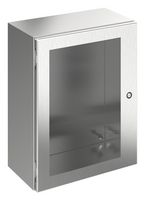 NVENT HOFFMAN CSD12126WSS Metal Enclosure, Brushed, 1/4-Turn, Wall Mount, 316 Stainless Steel, 305 mm, 305 mm, 152 mm, IP66