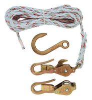 KLEIN TOOLS H1802-30 BLOCK & TACKLE W/ANCHOR HOOK, 25T, 750LB