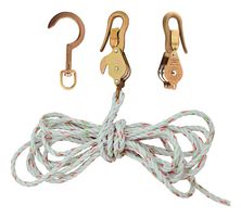 KLEIN TOOLS H1802-30S SR BLOCK & TACKLE W/ANCHOR HOOK, 25T, 750LB