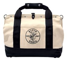 KLEIN TOOLS 5003-18 TOOL BAG, CANVAS WITH LEATHER BOTTOM, 18-INCH ROHS COMPLIANT: NA