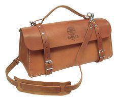 KLEIN TOOLS 5108-18 DELUXE LEATHER BAG, 18-INCH ROHS COMPLIANT: NA