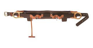 KLEIN TOOLS 5268N-28D FIXED BODY BELT, 45"-53", LEATHER, BROWN