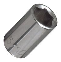 KLEIN TOOLS 65600 Socket, Hex, 1/4" Drive, 3/16" AF, 0.75" OAL, Forged Alloy Steel