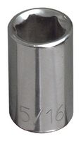 KLEIN TOOLS 65604 5/16" SOCKET, 0.25" DRIVE, HEX