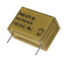 KEMET PME271M610MR30 Safety Capacitor, Metallized Paper, Radial Box - 2 Pin, 0.1 µF, ± 20%, X2, Through Hole