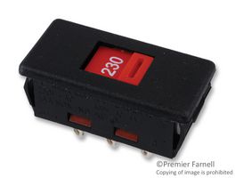 ARCOLECTRIC / BULGIN LIMITED T22208EAAG Slide Switch, DPDT, Panel Mount, 2000 Series, 10 A, 250 V