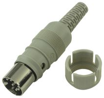 HIRSCHMANN MAS 8100 S DIN Audio / Video Connector, 8 Contacts, Plug, Cable Mount, Solder, Tin Plated Contacts
