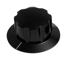 DAVIES MOLDING 1940CA Knob, Spring, Flatted Shaft, 6 mm, Phenolic, Round Skirted with Indicator Line, 51.56 mm