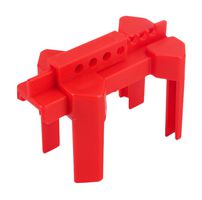 MULTICOMP PRO MP014063 Ball Valve Lockout, PP (Polypropylene), 13 to 64mm, Adjustable, Red