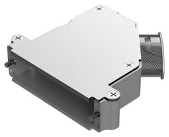 POSITRONIC D104000AKNE0/AA D Sub Backshell, Std Profile, HD, AK Series, DF, 45°, Aluminum Body