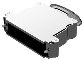 POSITRONIC D104000APNE0/AA D Sub Backshell, Std Profile, HD, AP Series, DF, 180°, Aluminum Body
