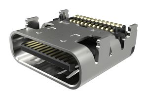 AMPHENOL COMMUNICATIONS SOLUTIONS 10163749-00012LF USB Connector, USB Type C, USB 3.2, Receptacle, 24 Positions, Surface Mount, Through Hole Mount