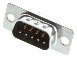 AMPHENOL COMMUNICATIONS SOLUTIONS FCC17E09PM280 D Sub Connector, Standard, Plug, FCC17 Series, 9 Contacts, DE, Solder Cup