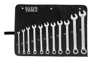 KLEIN TOOLS 68502 METRIC COMBINATION WRENCH SET, 11PC