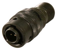 AMPHENOL INDUSTRIAL PT06A8-2P Circular Connector, PT Series, MIL-DTL-26482 Series I, Straight Plug, 2 Contacts, Solder Pin