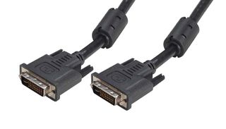 L-COM CGDVI-I-MM-15 Audio / Video Cable Assembly, DVI-I Dual Link Plug, DVI-I Dual Link Plug, 15 ft, 4.6 m, Black