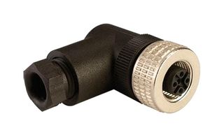 OMEGA M8-S-M-FM Sensor Connector, M8-FM Series, M8, Male, 3 Positions, Screw Pin, Straight Cable Mount