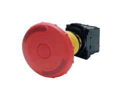 OMEGA OMPBD7D-MT44X01 Emergency Stop Switch, 1NC, Twist to Release, Screw, 10 A, 600 V