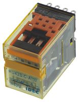 IDEC RU42S-C-A110 Power Relay, 4PDT, 120 VAC, 3 A, RU Series, Socket, Non Latching