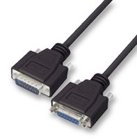L-COM CSMNB15MF-5 Computer Cable, D Sub 15 Position Plug, D Sub 15 Position Receptacle, 5 ft, 1.5 m, Black