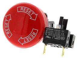 OMRON STI A165E-S Switch Actuator, Operation Unit/Round/30mm, Omron A165E Series Emergency Stop Switches, IP65