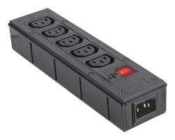 BULGIN LIMITED PXD301/050/01/1 Cable de Extensión, 5 Tomacorrientes, IEC 60320 C13, 10 A, 250 V, IEC 60320 C14 Inlet