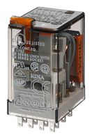 FINDER 55.34.9.024.0000 Power Relay, 4PDT, 24 VDC, 7 A, 55 Series, Socket