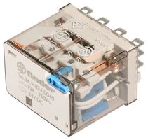 FINDER 56.34.9.024.0040 Power Relay, 4PDT, 24 VDC, 12 A, 56 Series, Socket