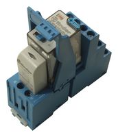 FINDER 58.32.9.024.0050SPA Power Relay, DPDT, 24 VDC, 10 A, 58 Series, DIN Rail, DC