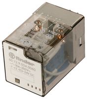 FINDER 60.12.9.024.0060 Relevador de Potencia, DPDT, 24 VDC, 10 A, Serie 60, Hembra