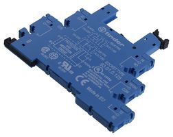 FINDER 93.01.0.125 Relay Socket, DIN Rail, Screw, 5 Pins, 6 A, 250 V, 93 Series