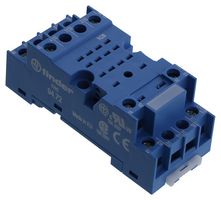 FINDER 94.72 Relay Socket, DIN Rail, Panel, Screw, 8 Pins, 10 A, 250 V, 94 Series