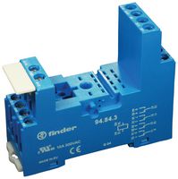 FINDER 94.84.3 Relay Socket, DIN Rail, Panel, Screw, 14 Pins, 10 A, 250 V, 94 Series