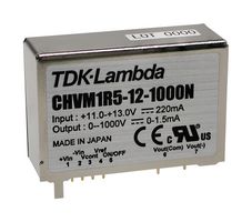 TDK-LAMBDA CHVM1R5-12-1000N High Voltage DC/DC Converter, Regulated, Negative Output, Programmable, 1.5 W, 1.5 mA