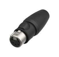 NEUTRIK NC5FX1-TOP XLR Connector, 5 Contacts, Receptacle, Cable Mount, Gold Plated Contacts, Zinc Diecast Body