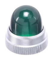 DIALIGHT 1251132403 Indicator Lens, Transparent Finish, Green, Stovepipe, 0.687 ", Lens Cap