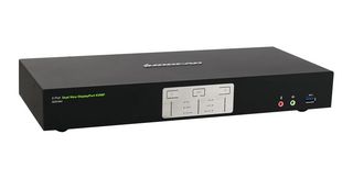 IOGEAR GCS1942NC KVM Switch, 4K Dual View DisplayPort, Manual, 2 Way, 0°C to 40°C, USB 3.0 and Audio