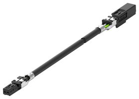 TE CONNECTIVITY 2362767-4 Cable Assembly, Wire to Board Plug to Wire to Board Receptacle, 2 Positions, 1 Row, 3 m, 9.84 ft