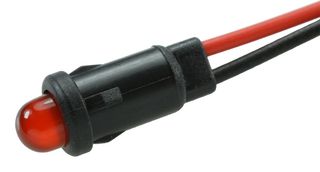 LUMEX SSI-LXH600ID-150 Indicador de Montaje en Panel LED, QuasarBrite, Rojo, 2 VDC, 6.35 mm, 20 mA, 40 mcd, Sin Clasificar