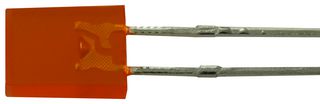 LUMEX SSL-LX2573AD LED, QuasarBrite, Amber, Through Hole, 5mm x 2mm, 30 mA, 2 V, 605 nm