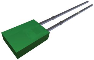 LUMEX SSL-LX2573PGD LED, QuasarBrite, Green, Through Hole, 5mm x 2mm, 20 mA, 2.1 V, 555 nm