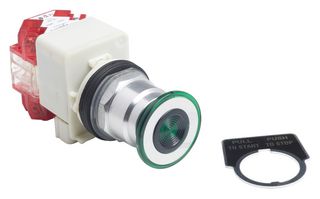 SCHNEIDER ELECTRIC 9001KR8P1LGGH25 Switch Actuator, Schneider Harmony 9001K Series 30mm Pushbutton Switches