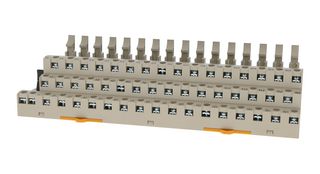 OMRON INDUSTRIAL AUTOMATION G70A-ZOC16-4 DC24 Relay Socket, 16-Point, DIN Rail, Screw, 10 A, 24 VDC, G70A Series