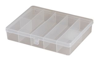 MULTICOMP PRO 25/1 Storage Box, 7-Compartment, Polypropylene, 1.34" Height, 7.01" Width, 5.51" Depth
