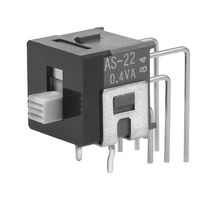 NKK SWITCHES AS11AV Interruptor (Switch) Deslizable, SPST, Encendido-Nada-Apagado, Through Hole, AS Series, 28 V