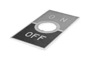NKK SWITCHES AT202 Assembly Hardware, NKK M, P, S Series Toggle Switches, ON-OFF Plate